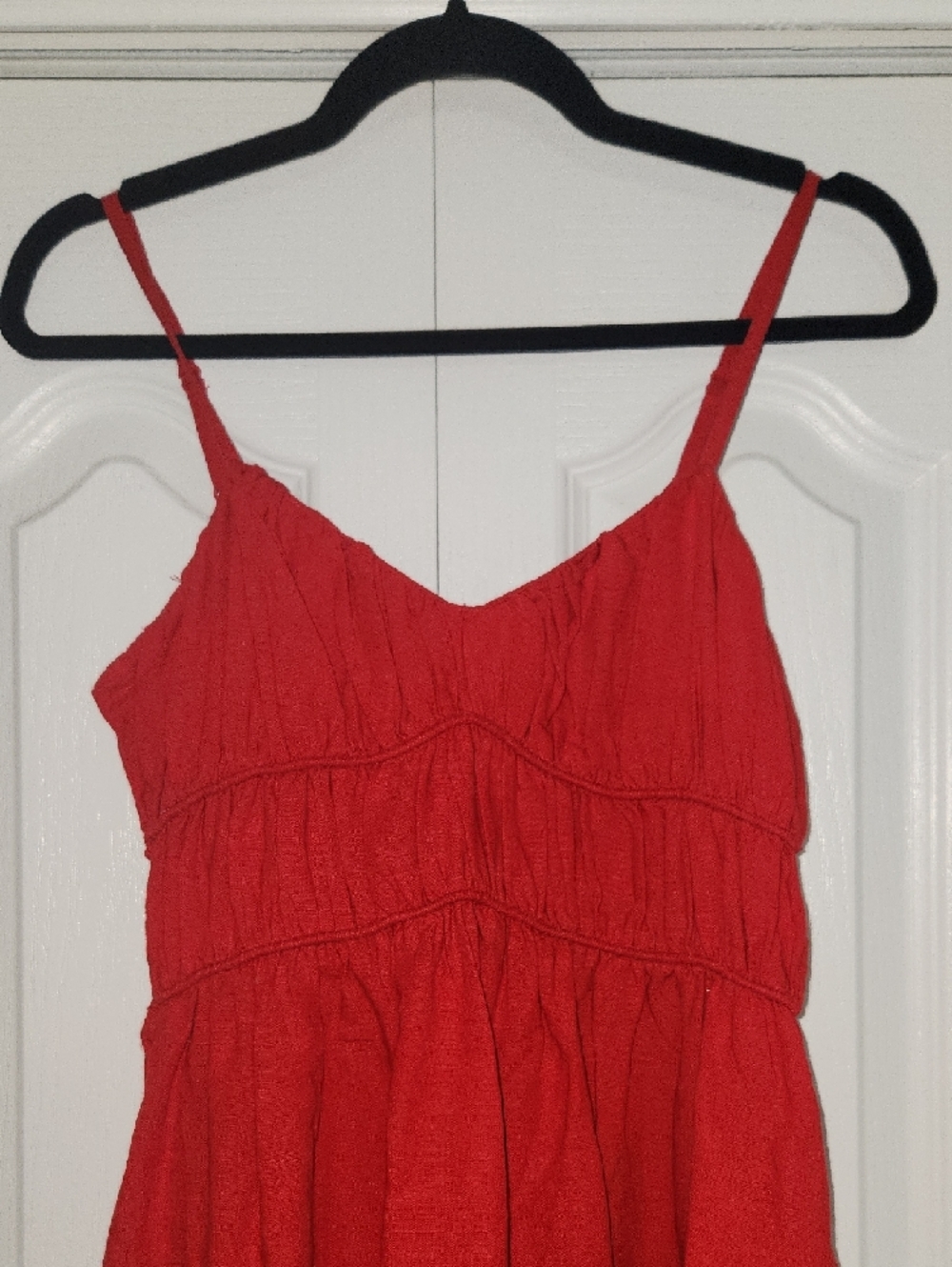 Red Maxi Sundress with Spaghetti Straps - Picture 2 of 5